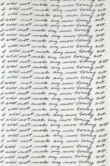 I Will Not Make Any More Boring Art